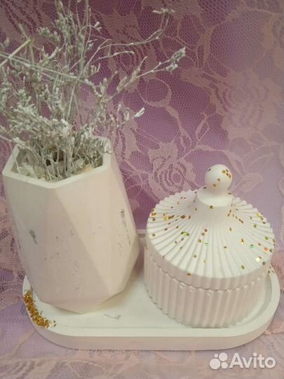 Подарочный набор из гипса