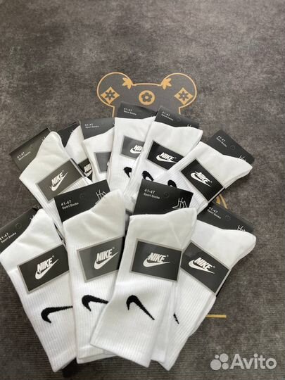 Носки nike высокие белые