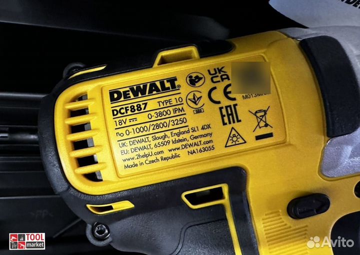 Аккумуляторный шуруповерт dewalt DCF887D2