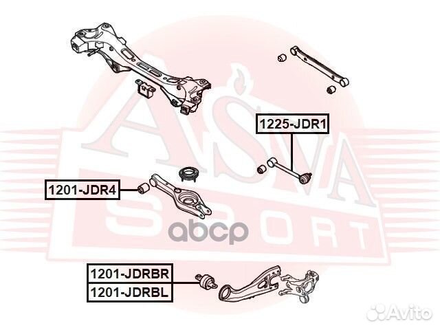 Сайлентблок 1201jdrbl asva