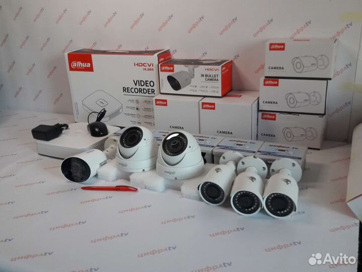 Комплект видеонаблюдения 4Мп Dahua 6 камер
