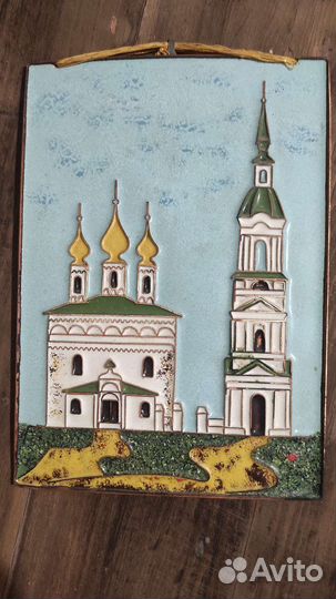 Плашка меднолитая Суздаль 5 эмалей