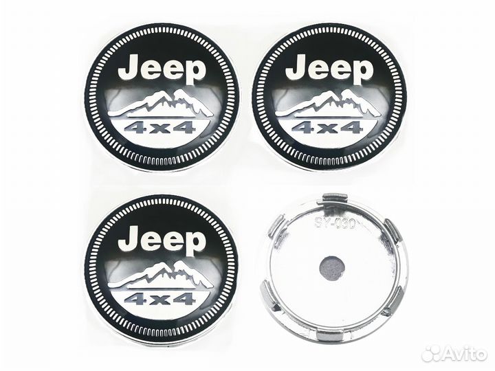 Заглушка диска Jeep 4x4 колпачок в литой диск джип