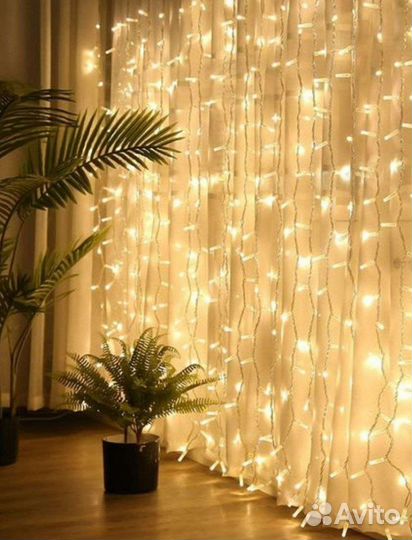 Гирлянда штора новая 3*3