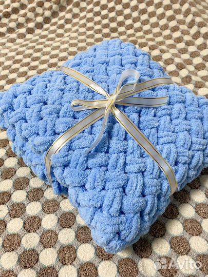 Плед детский вязаный ручная работа