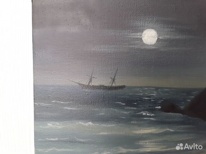 Картина масло, холст 24 х 30 см. Морской пейзаж