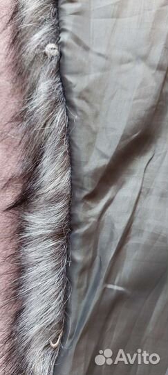 Меховой воротник чернобурка