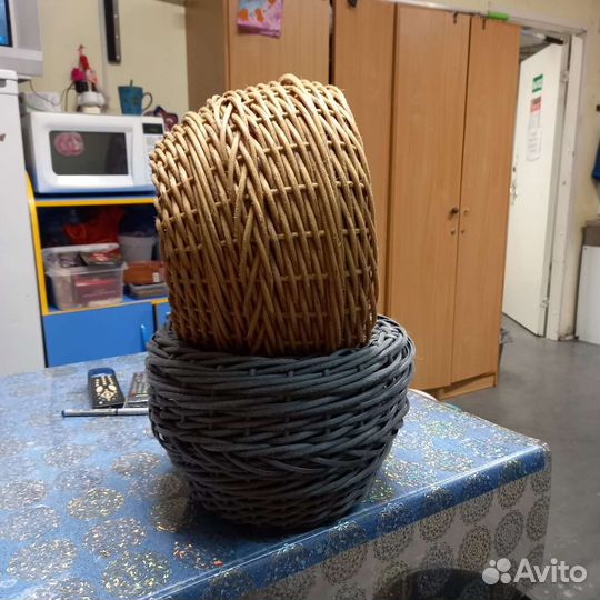 Горшок 8 литров из искуственного ротанга