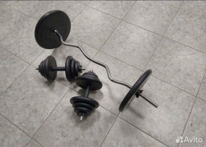 Штанга W - образная / гантели / Barbell