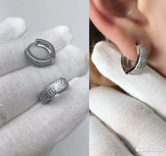 Серьги серебро 925