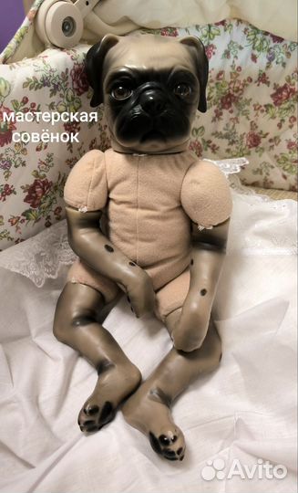 Кукла реборн мопс