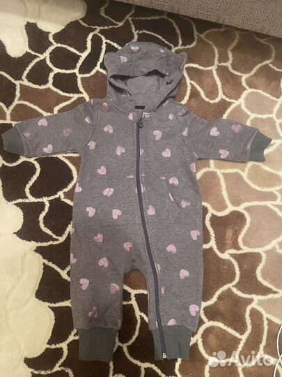 Новый комбинезон с ушками на флисе