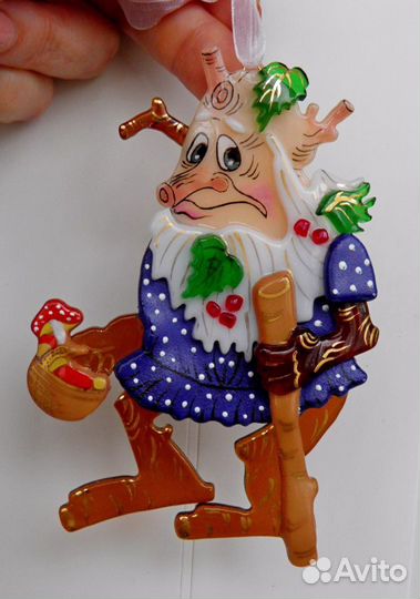 Авторские елочные игрушки из стекла