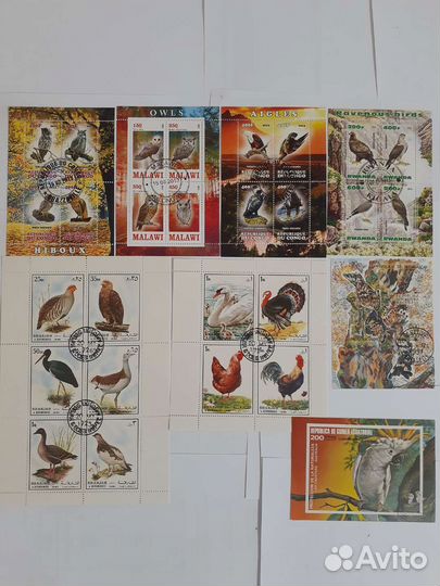 Марки иностранные птицы