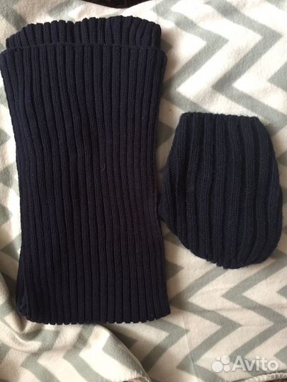 Шапка с шарфом