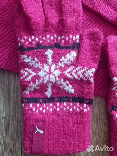 Комплект шарф, шапка, перчатки. Puma