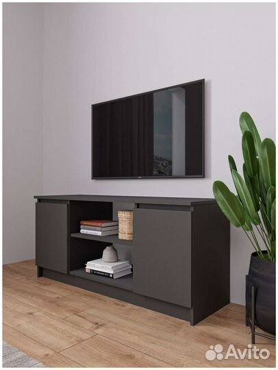Тумба под тв белая, графит