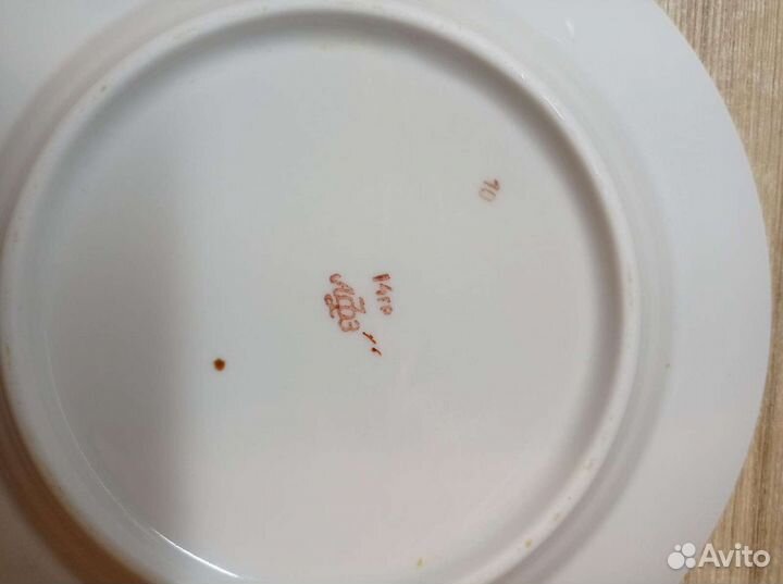 Тарелки десертные, ссср, лфз, позолота