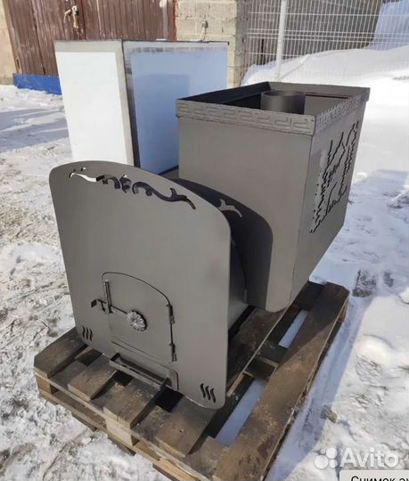 Печь для бани с баком на заказ