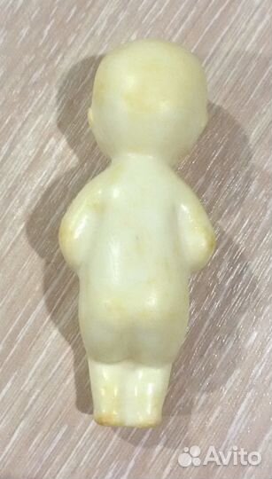 Пупс очень редкий колкий белый пластик 6 см СССР