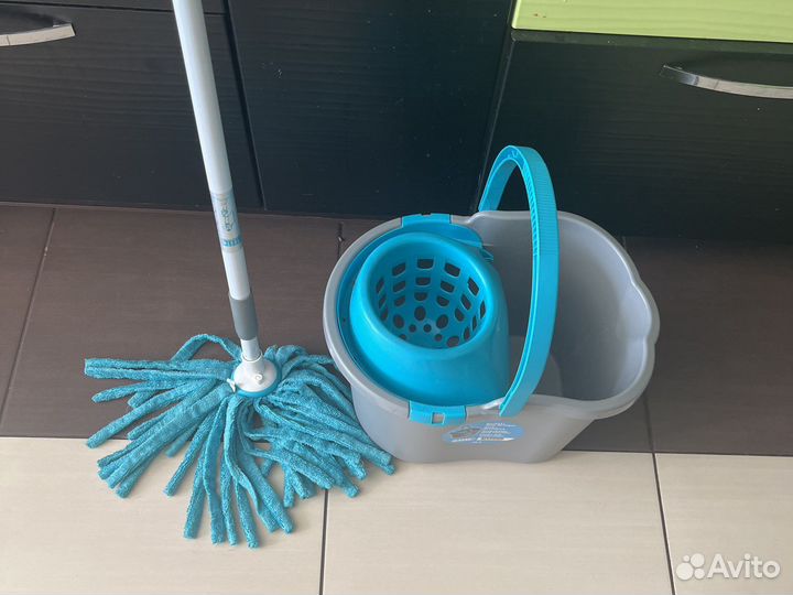 Швабра белый кот+ ведро