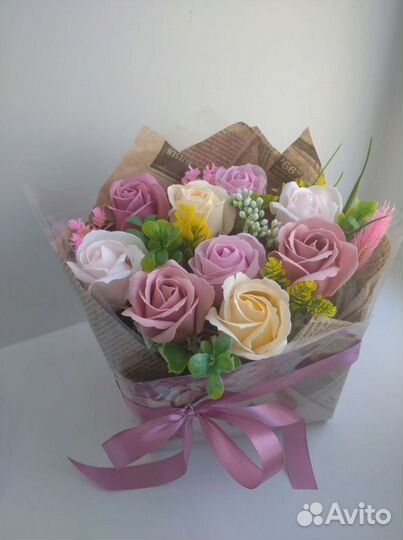 Букет цветов, композиция, мыльные розы в наличии