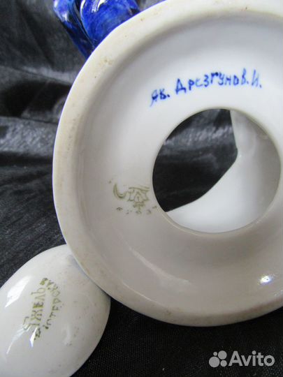 Подстаканник гжель с ложкой