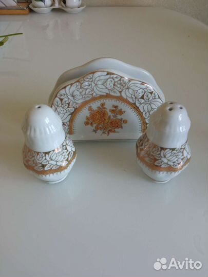 Солонка, перечница, салфетница Набор