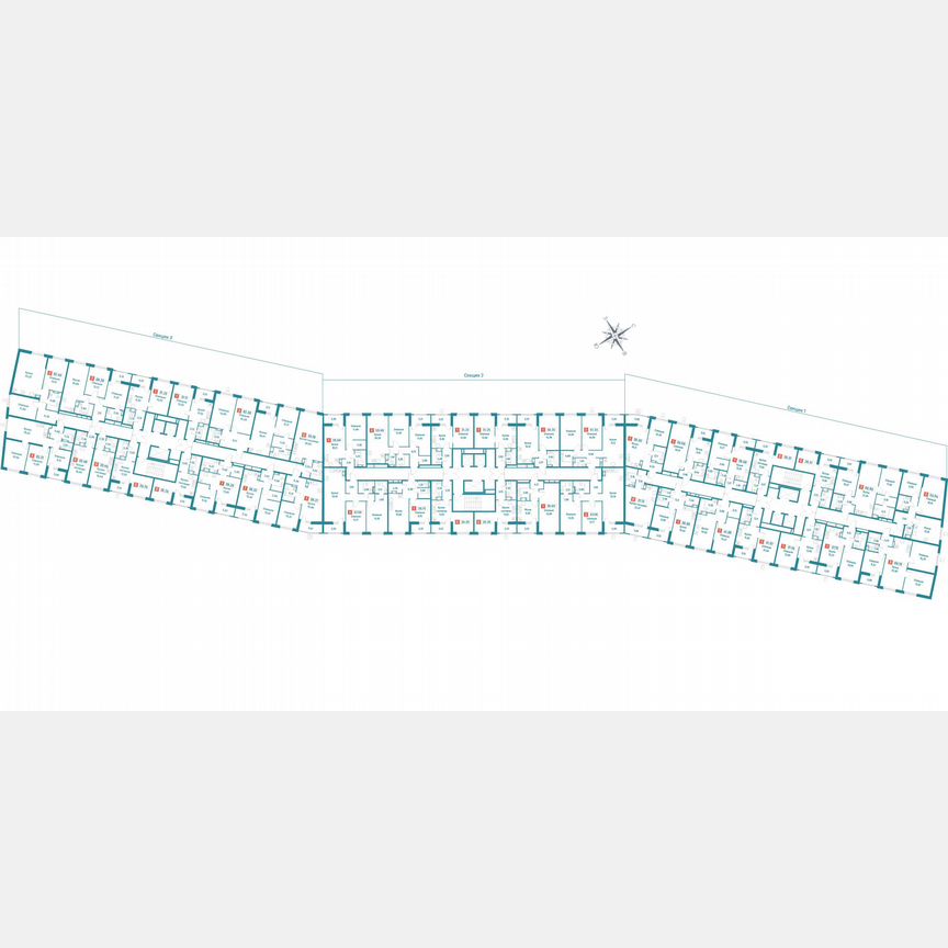2-к. квартира, 62,4 м², 4/18 эт.
