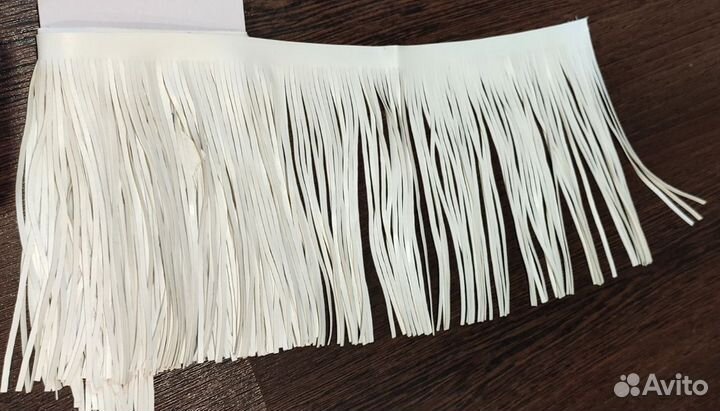 Бахрома, тесьма из кожи (кожзам), 1м, 20см