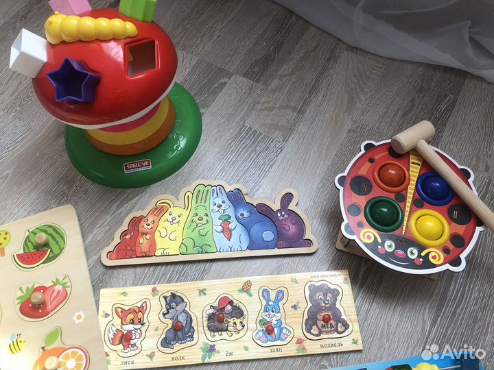 Развивающие игрушки для малышей деревянные