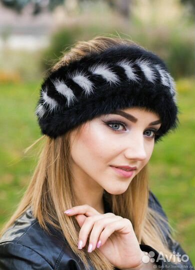 Норковая повязка на голову