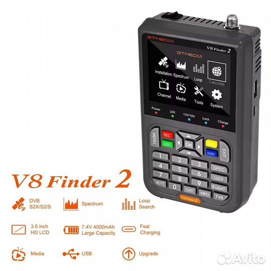 Прибор настройки спутниковых антенн v8 finder 2