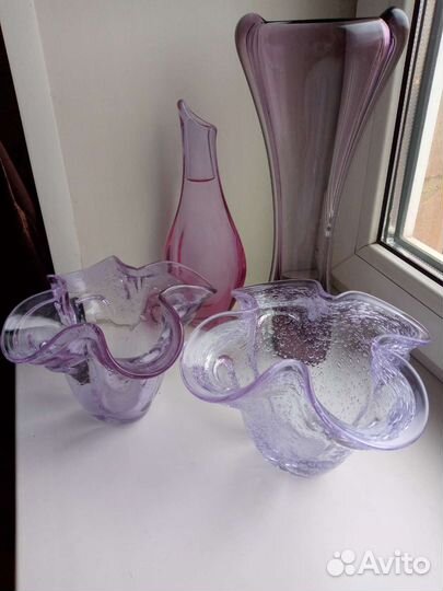 Ваза цветное стекло