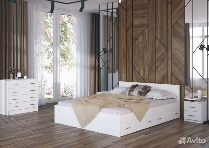 Кровать с ящиками Амелина