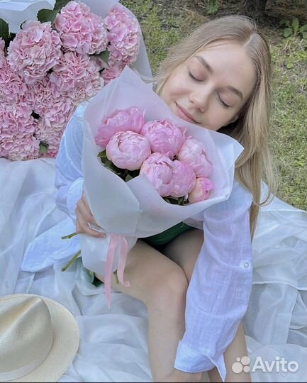 Пионы Букеты 15 25 51 Доставка Пионов