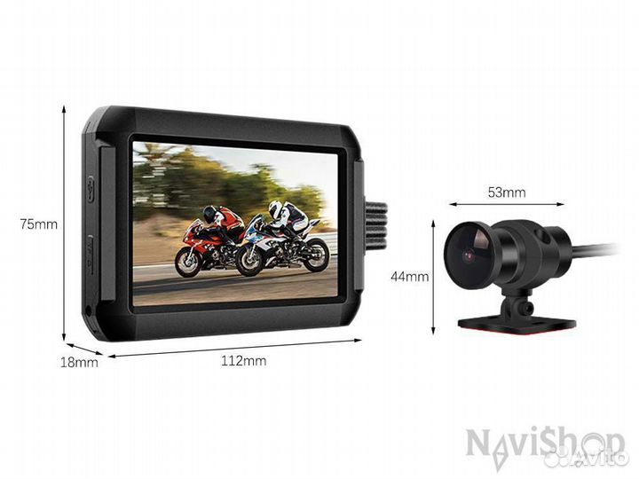 Мото видеорегистратор MotoCam NP F9DL(BT) tmps