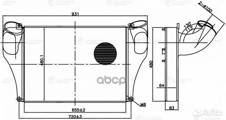 Интеркулер камаз-5320 lric0723 lric0723 luzar
