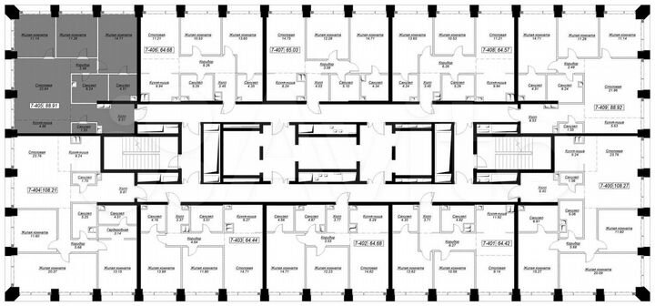 3-к. квартира, 88,8 м², 31/55 эт.