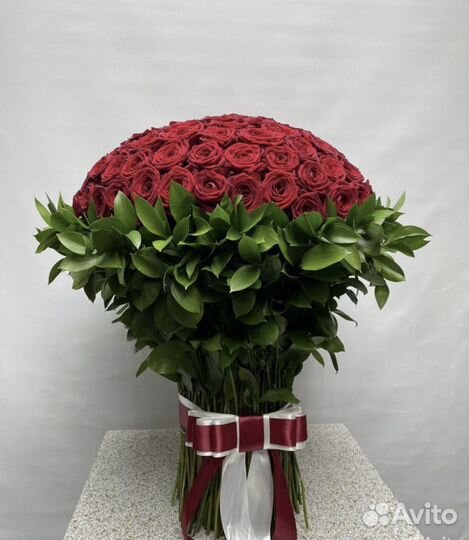 101 роза букет цветы