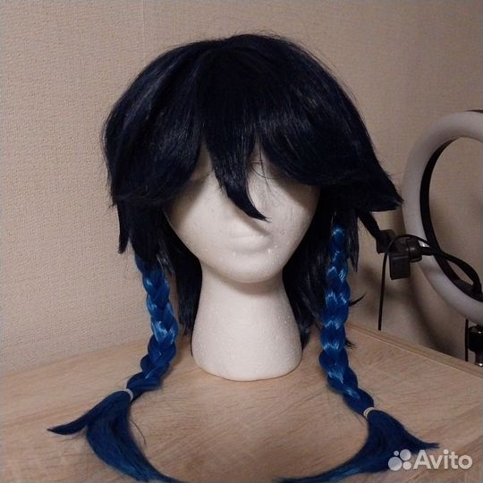 Уложенный парик Венти косплей геншин