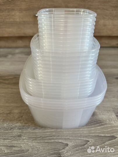 Контейнеры пищевые с крышкой 30 штук