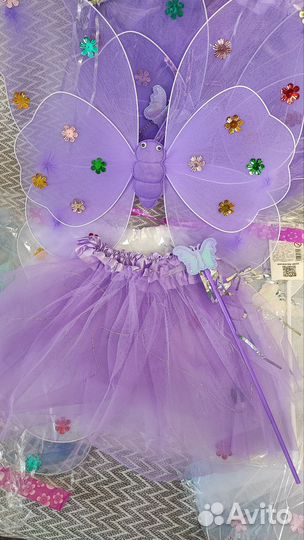 Карнавальный костюм фея бабочка 4 предмета девочки