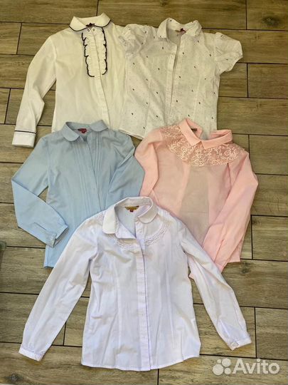 Блузки школьные 128-134