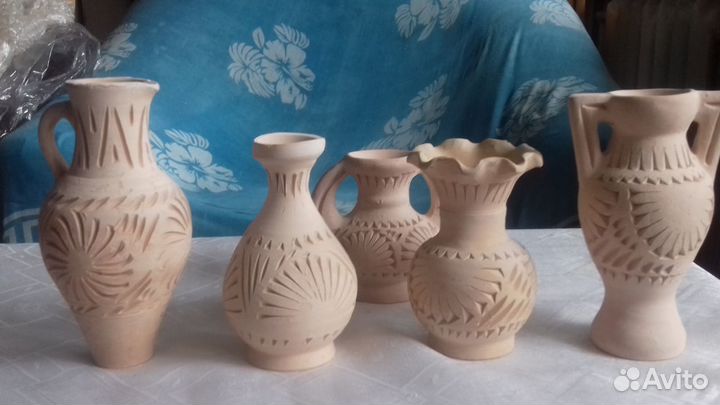 Набор глиняных миниатюр