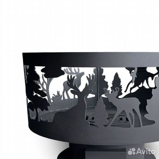 Костровая чаша рисунок леса 600мм высота 25см