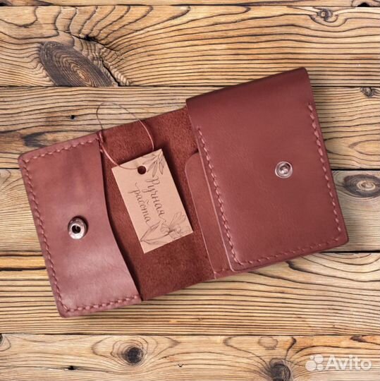 Мужской кошелек трифолд ручной работы