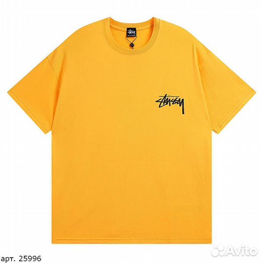 Футболка Stussy трещены желтая