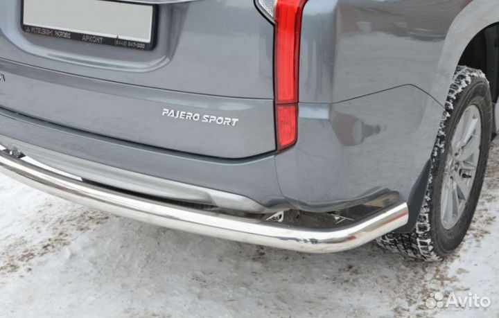 Защита заднего бампера mitsubishi pajero sport 3