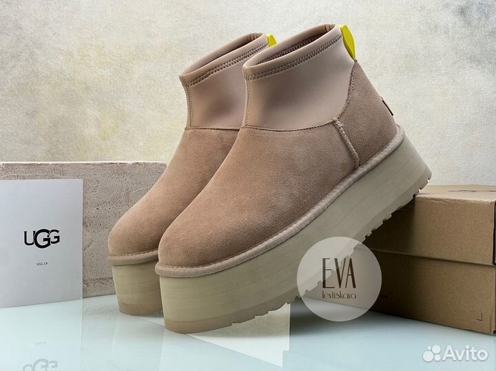 Женские угги на платформе Ugg Dipper Mustard Seed